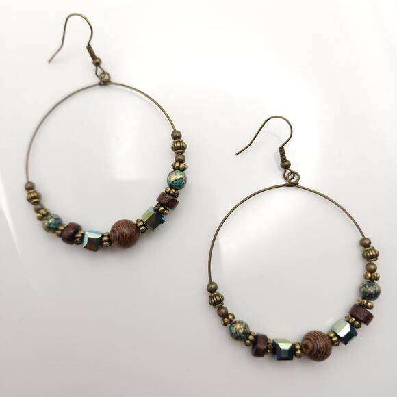 Boho Hoop Earrings - Picture 4 of 7